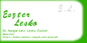 eszter lesko business card